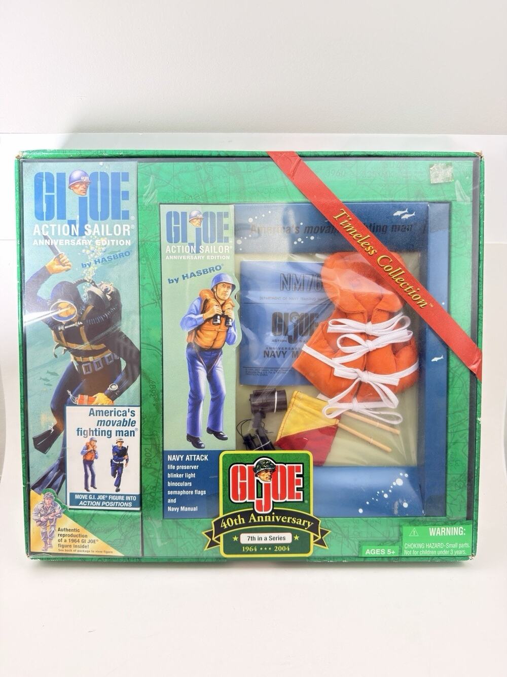 GI Joe 12" 40th Anniversary #7 Action Sailor Navy Attack Set 1964-2004 New